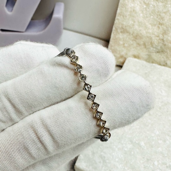 NEW! Jules Smith Delicate Gray Pavé Double-Strand Cord Bracelet - Picture 6 of 17